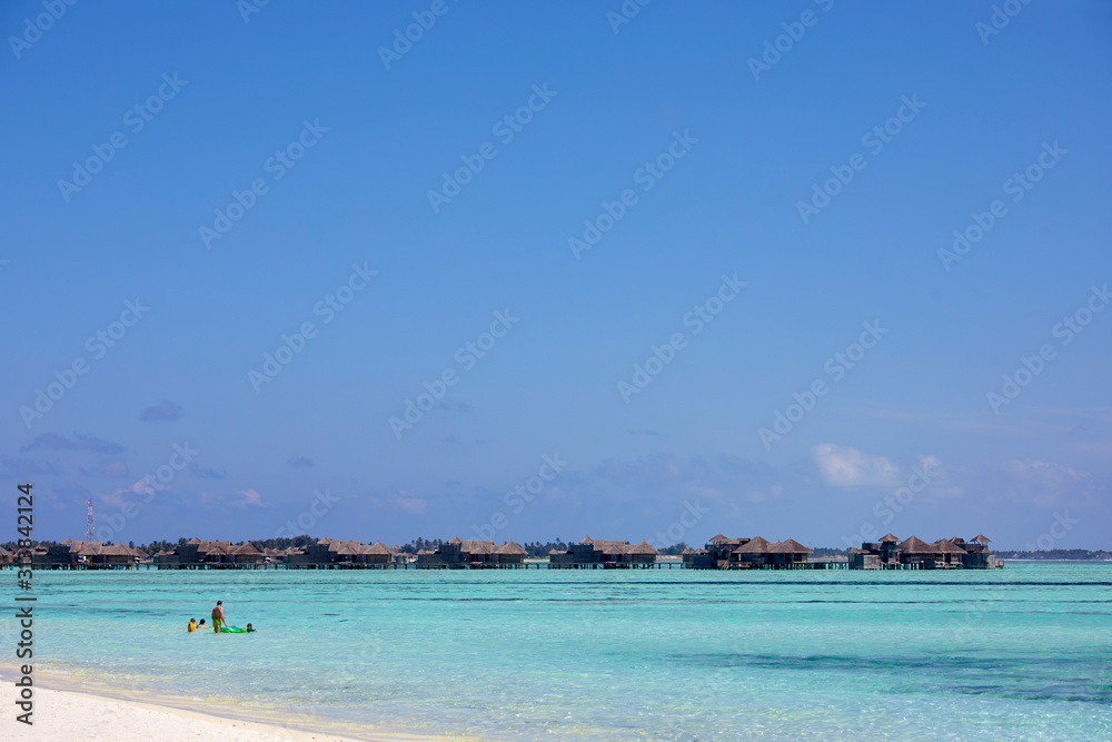 Gili Lankanfushi Maldives Resort seen from Paradise Island (Lankanfinolhu),  Maldives Stock Photo | Adobe Stock
