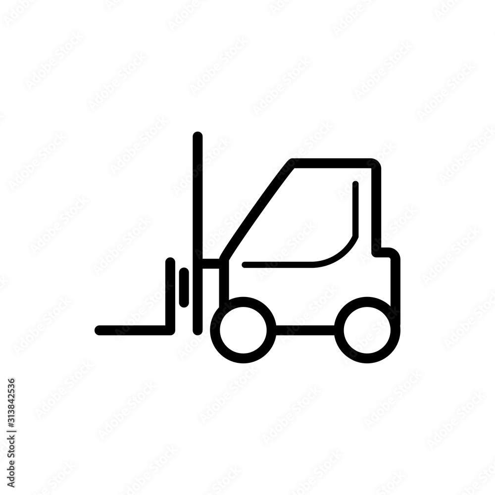 Forklift icon trendy design template
