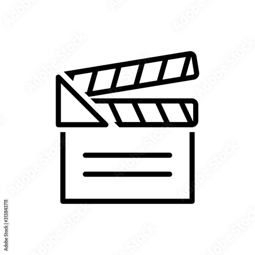 Entertainment icon : Clapboard film movie