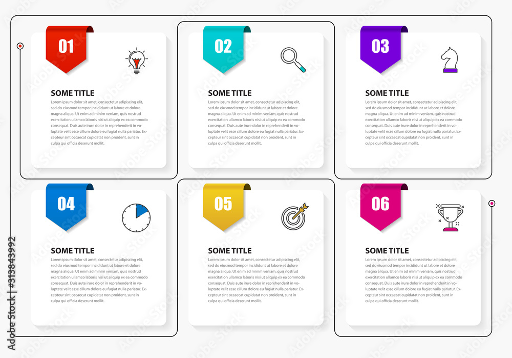 Infographic design template. Creative concept with 6 steps Infographic design template. Creative concept with 6 steps