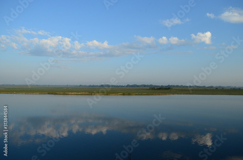 clouds over lake