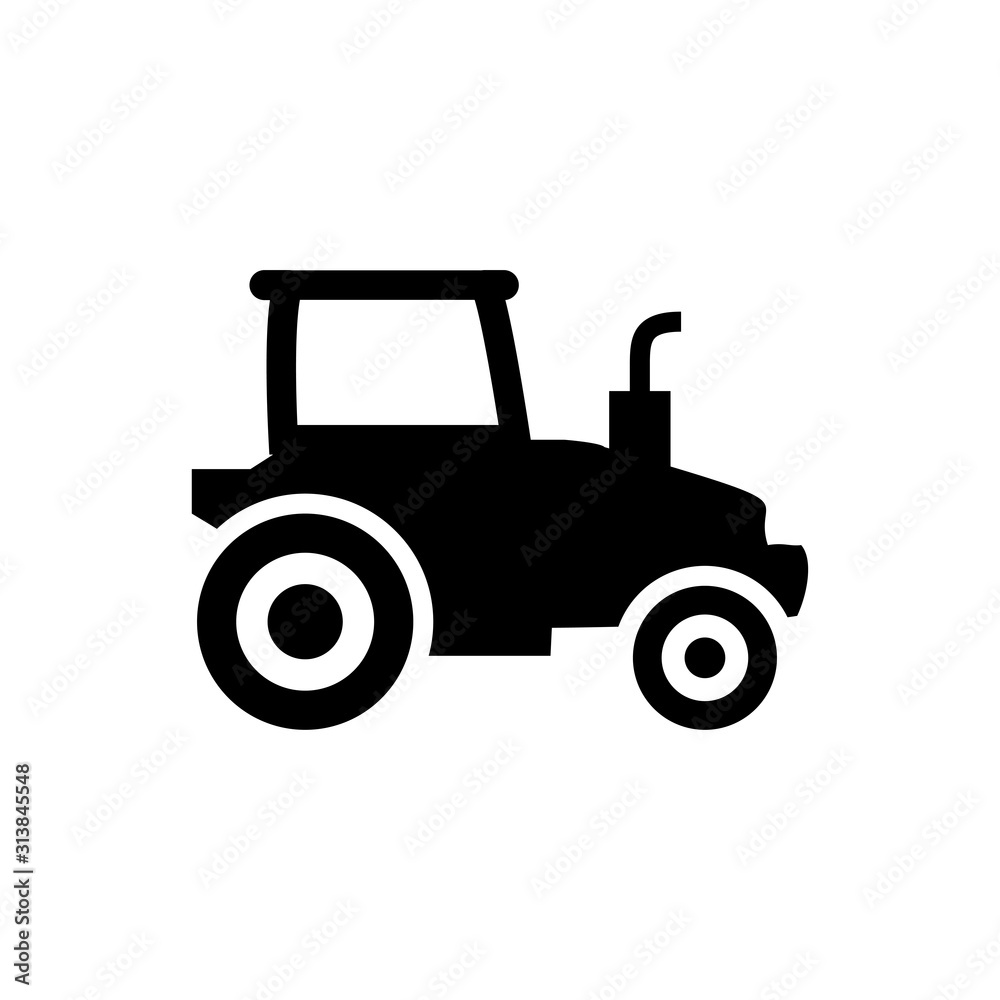 Tractor icon trendy design template