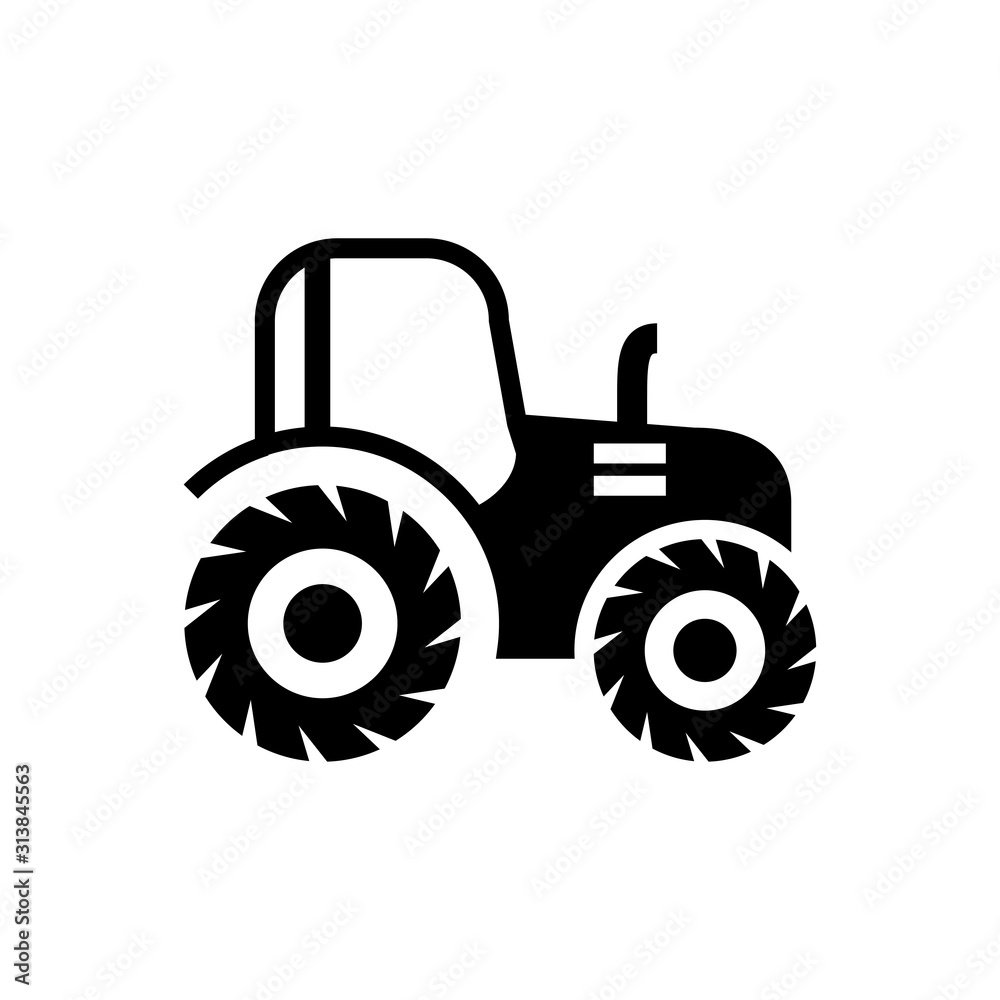 Tractor icon trendy design template Tractor icon trendy design template