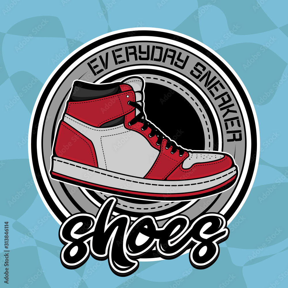 Naklejka premium vector shoes logo