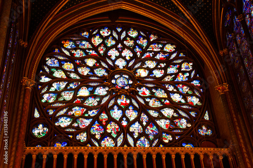 Stained glass at Sainte-Chapelle in Paris