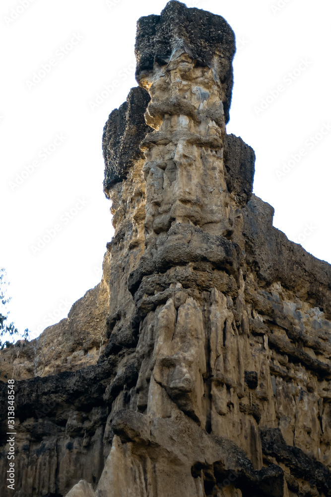 ruins of cliff in Thailand