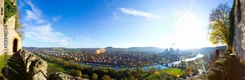 Panorama of Karlstadt in summer photo