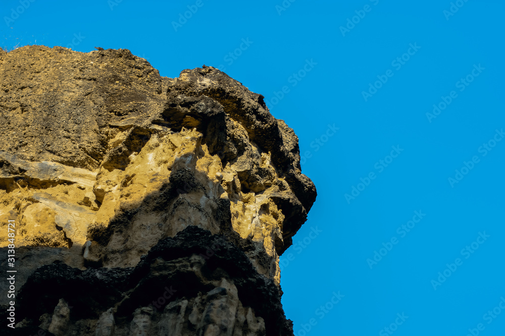 ruins of cliff in Thailand