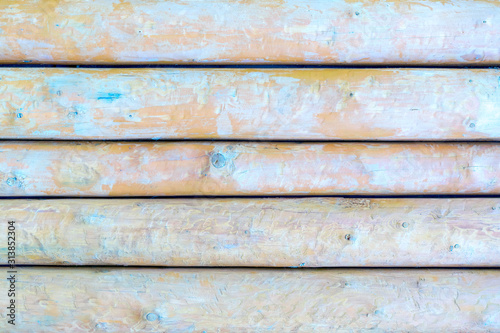 Background of multi-colored painted wooden boards, painted wood texture