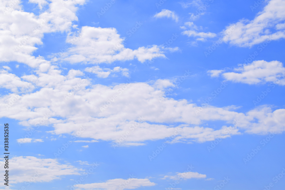 White clouds with a beautiful blue background White clouds with a beautiful blue background