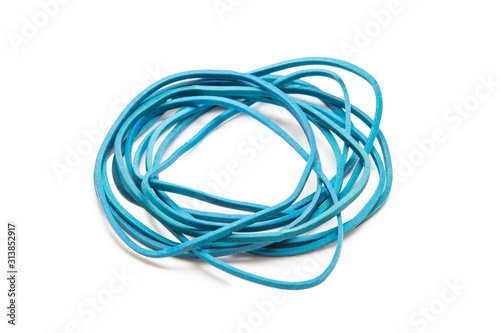 Rubber bands for money isolated on white