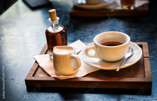 artisanal coffee & sugar syrup
