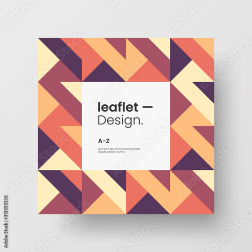 Amazing business advertisement vector mural art square banner mock up. Modern corporate abstract geometric illustration design layout background. Company identity quadrangle texture brochure template.