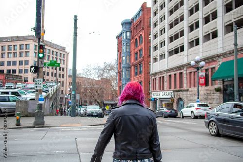 Walking through the city