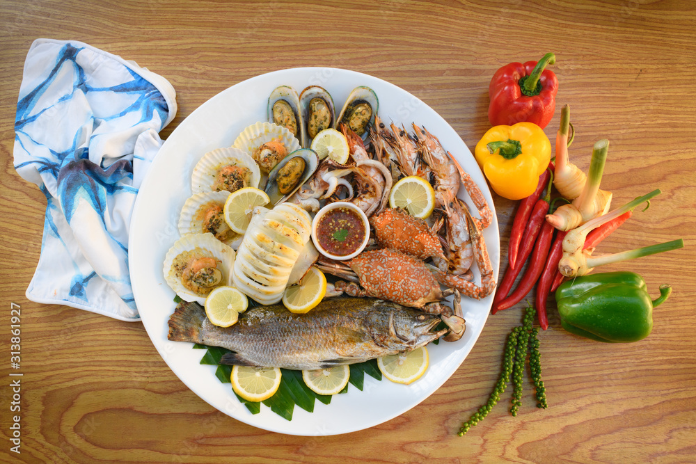 Grill Seafood big size mix plate