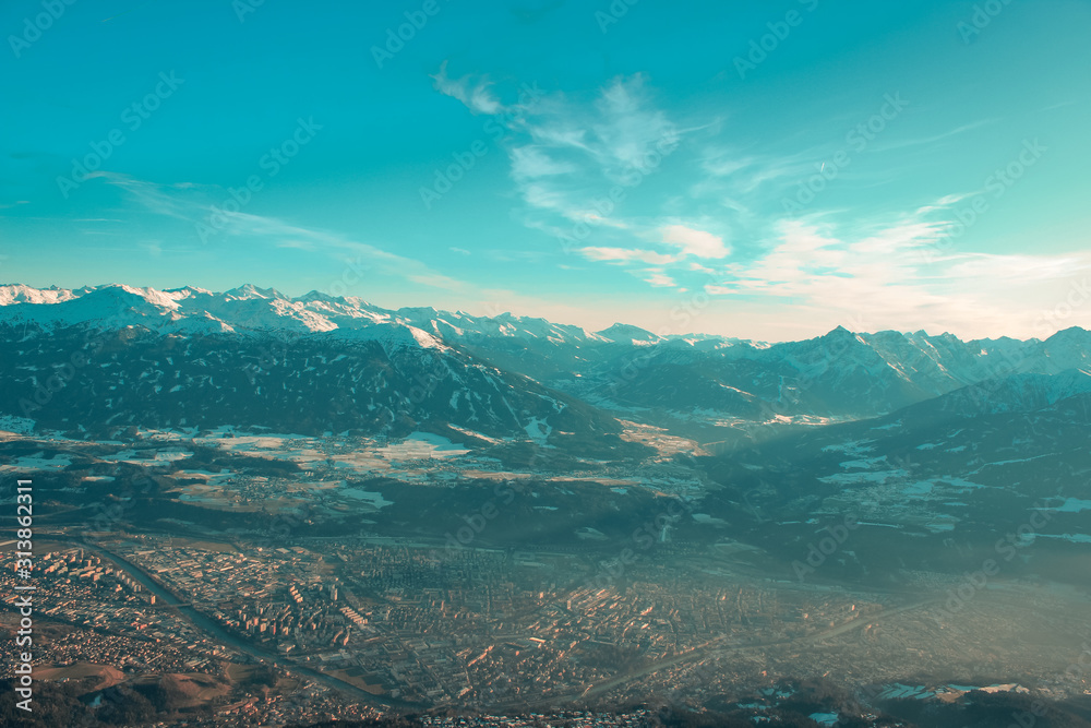 aerial view of mountains