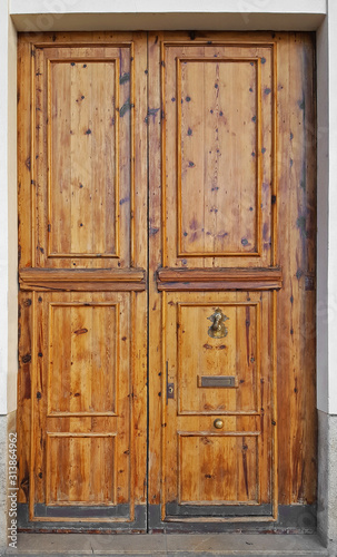 Old wood door