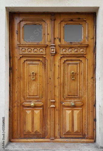 Traditional wood entrance