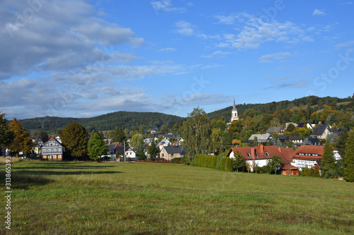 Blick auf Wehrsdorf in der Oberlausitz 