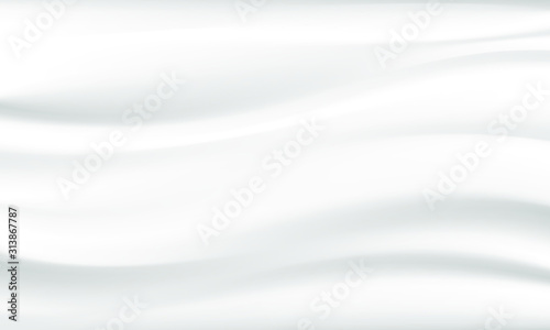 White Silk Fabric for Drapery Abstract Background, Vector Illustration