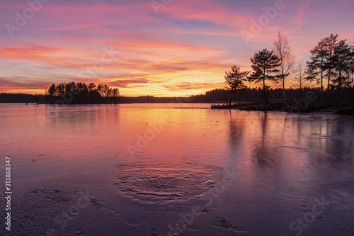Sunset on the lake