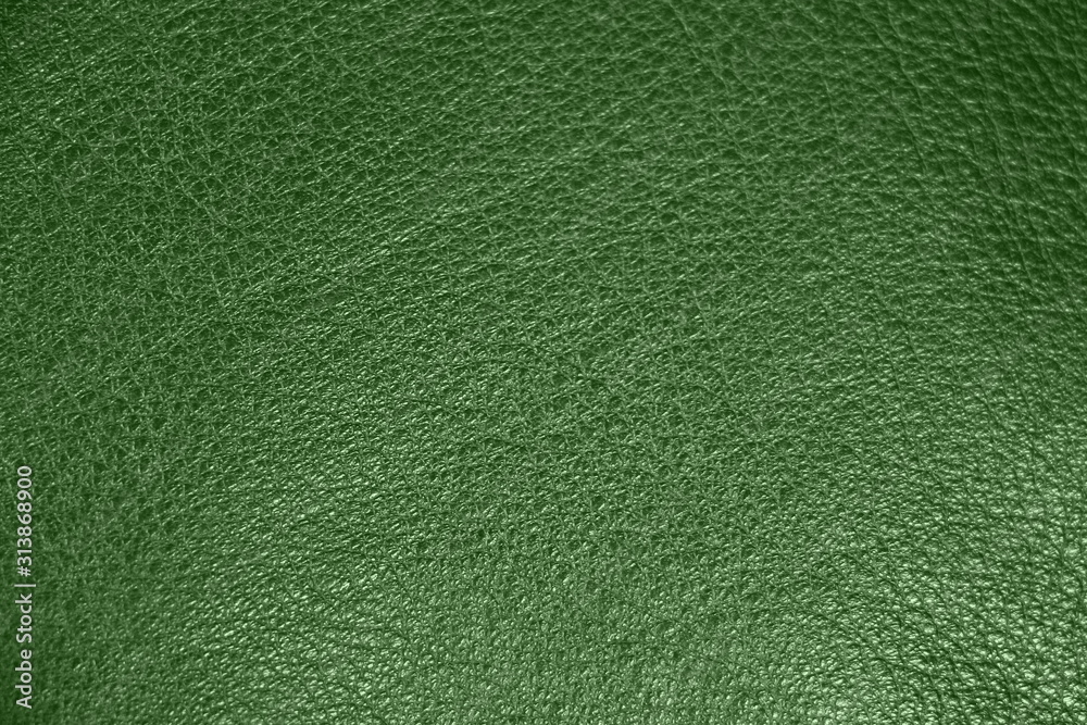 Leather. Green. Gradient. The structure of the skin material close-up. Leather. Green. Gradient. The structure of the skin material close-up.