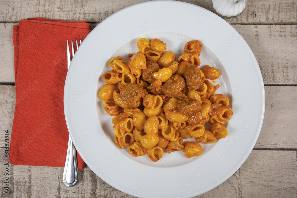 pasta with dumplings and tomato sauce pasta with dumplings and tomato sauce