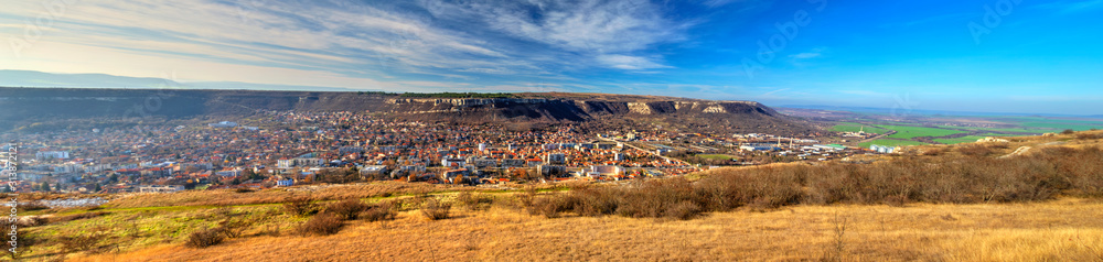 Beautiful view over town of Provadia in Bulgaria