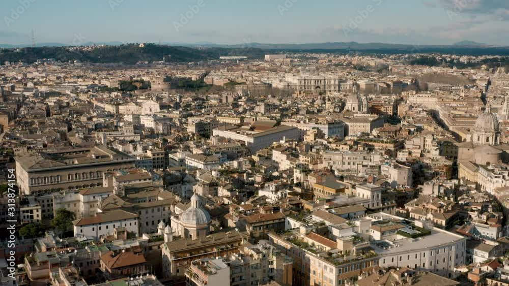 Cityscape of Rome and its attractions Cityscape of Rome and its attractions