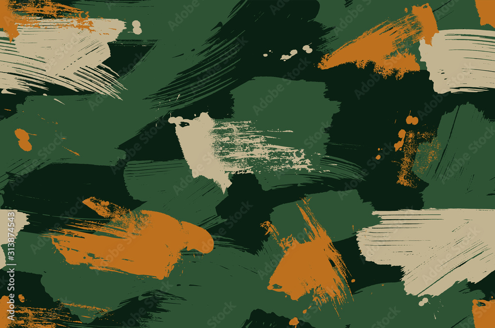 Brush stroke camouflage repeat pattern 
