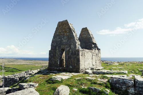 Beautiful ancient chapel on the aran island inishmore