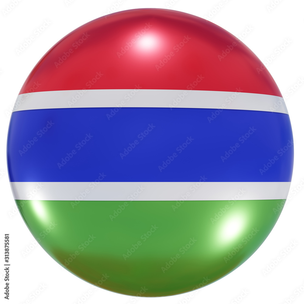 Gambia national flag button Gambia national flag button