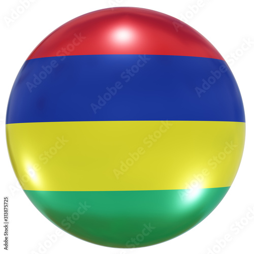 Free Download Mauritius national flag button - GFXLoad
