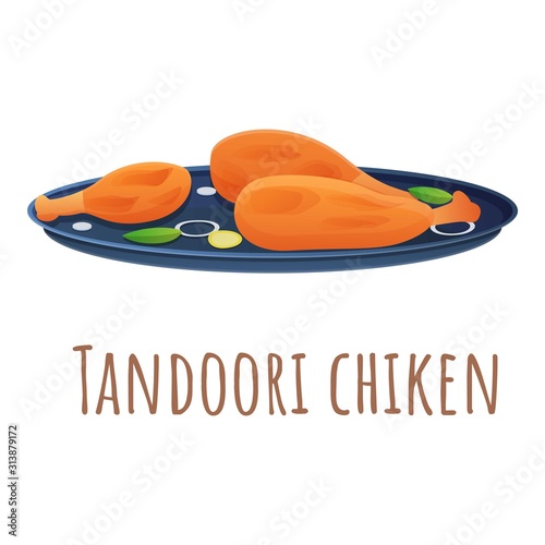 Tandoori chiken icon. Cartoon of tandoori chiken vector icon for web design isolated on white background
