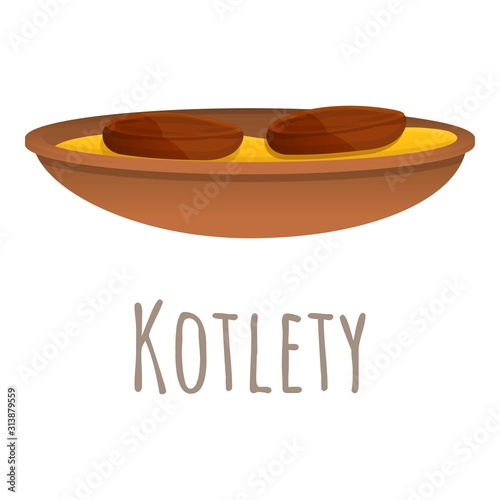 Kotlety icon. Cartoon of kotlety vector icon for web design isolated on white background