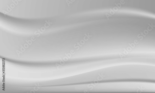 white silk cloth fabric wave overlapping with light and shadow.