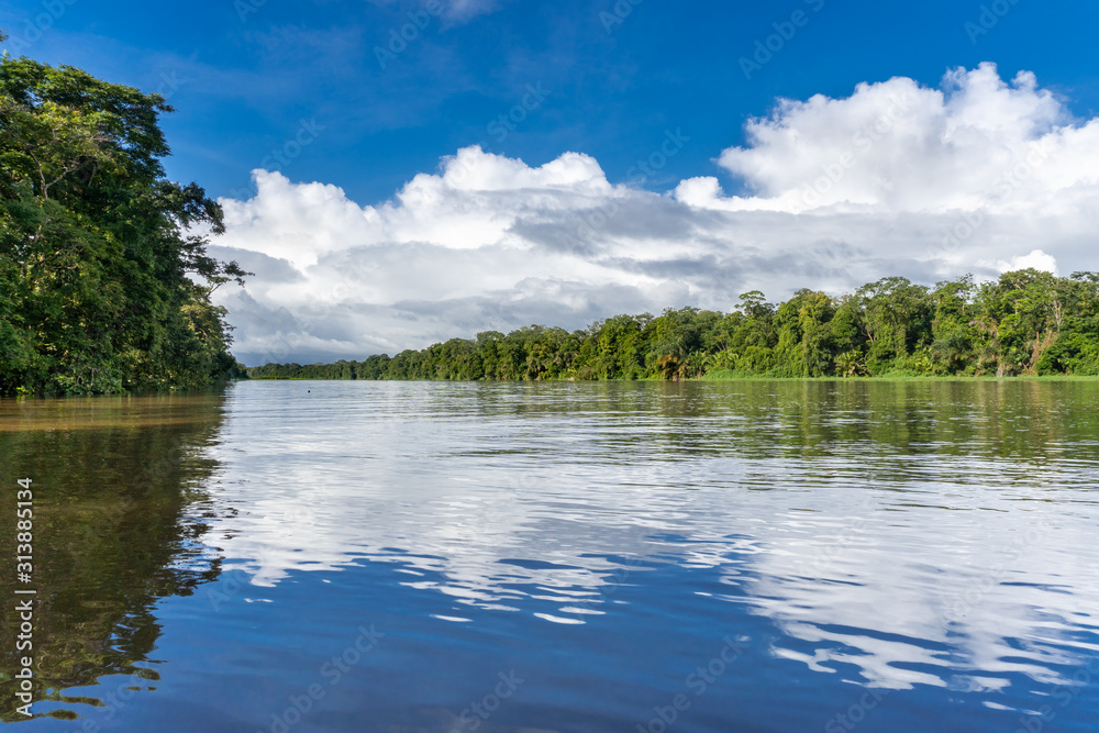 Fototapeta premium Costa Rica. Tortuguero National Park (Spanish: Parque Nacional Tortuguero). The Laguna Penitencia.