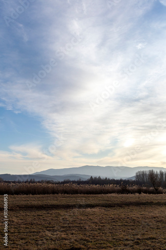 View of the Matra mountains of Hungary