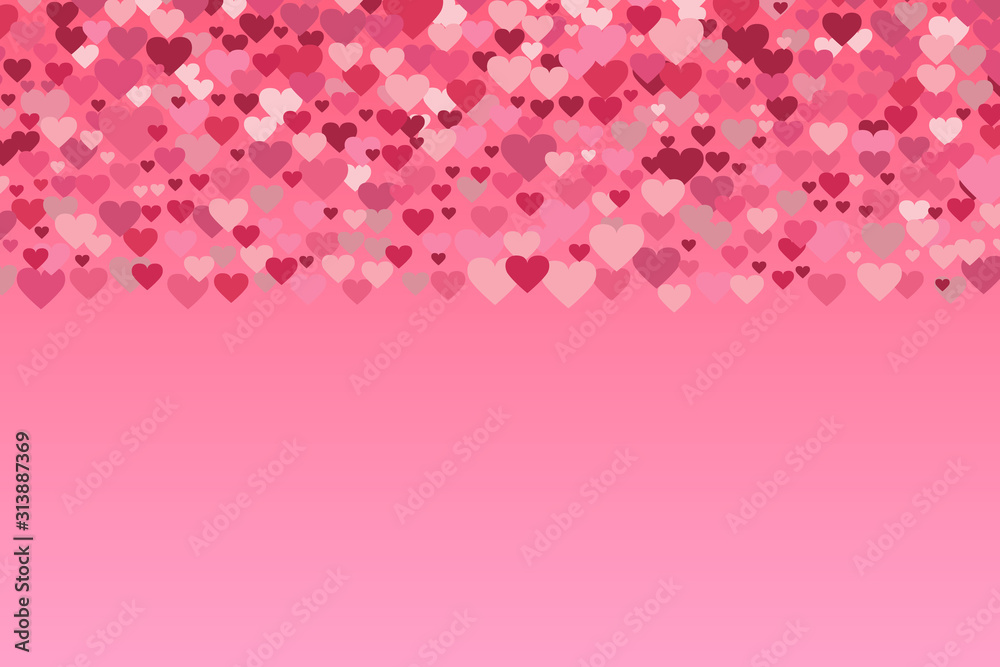 EPS 10 vector. Cute red and pink hearts. Valentines day concept.