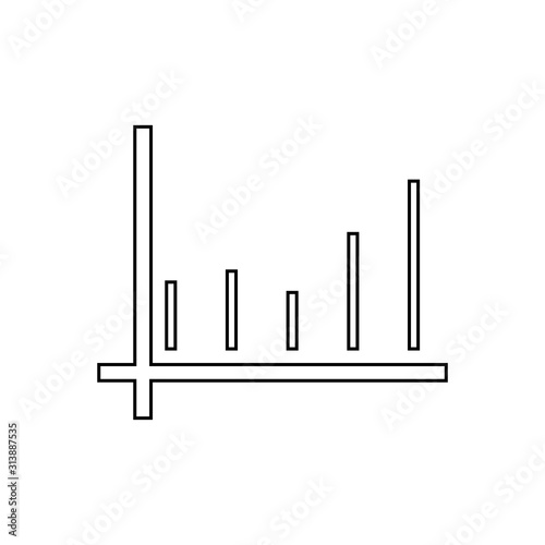 Chart icon. Business graph symbol. Logo design element