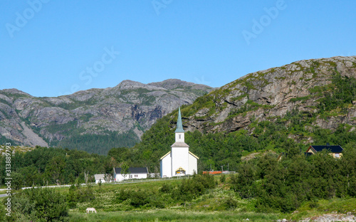 Holm Church in Bindal municipality, Northern Norway photo