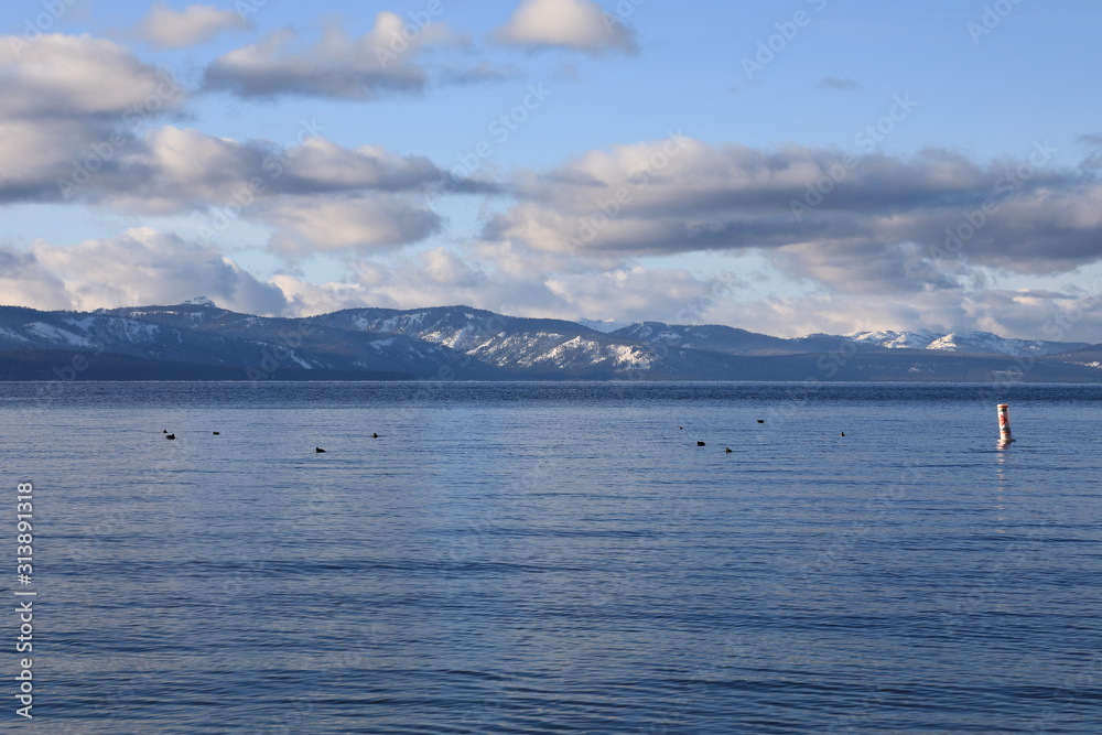 Scenic overlook Lake Tahoe from the shores.