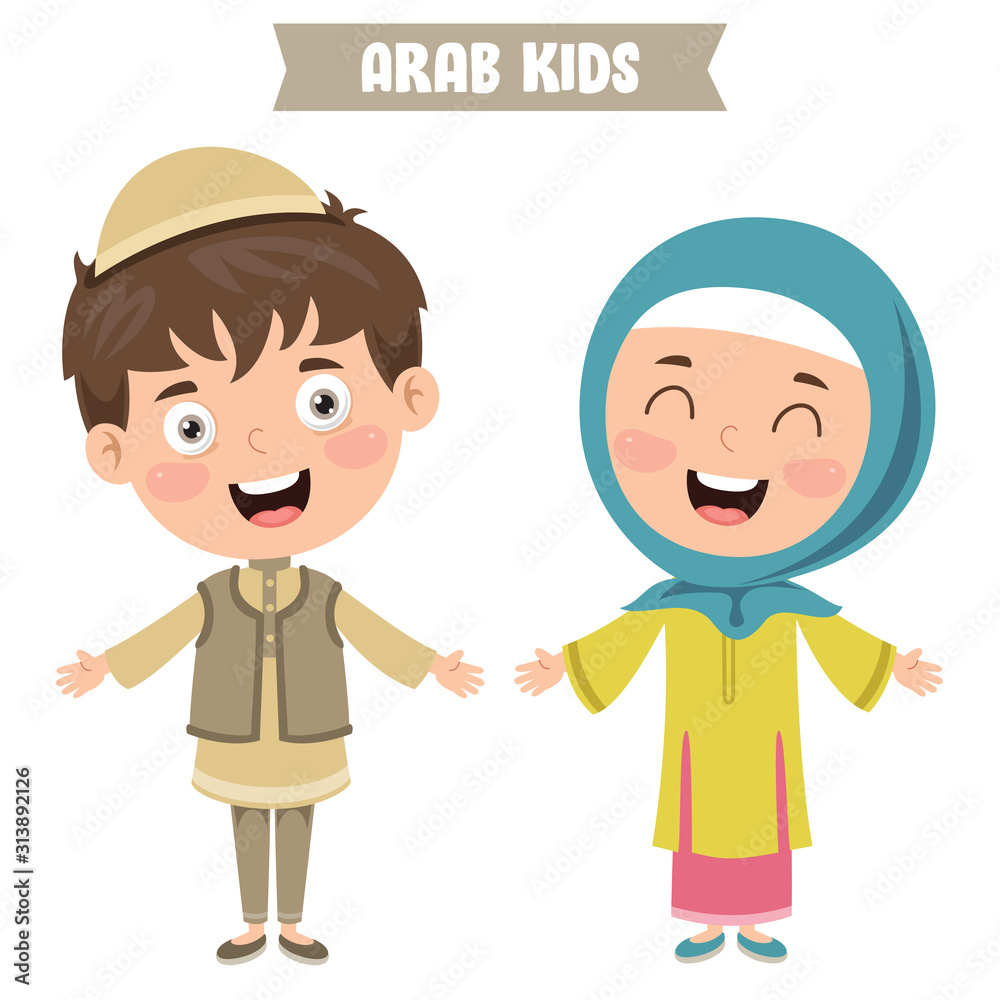 Arab Children Wearing Traditional Clothes Arab Children Wearing Traditional Clothes