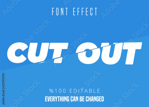 Cut out editable text style