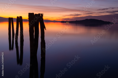 Trasimeno lake Umbria Italy Europe photo