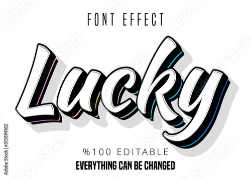 Youth style editable font effect