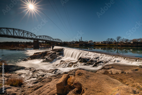 Photography Llano river dam at Badu park Texas