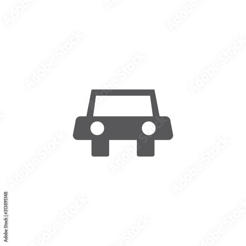 Car monochrome simple icon. Vector design.