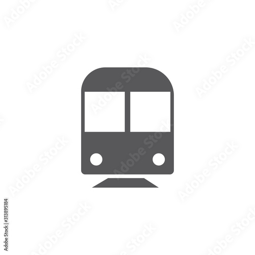 Subway monochrome simple icon. Vector design.