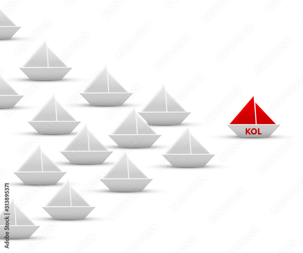 KOL paper origami ship and fleet isolated on white KOL paper origami ship and fleet isolated on white